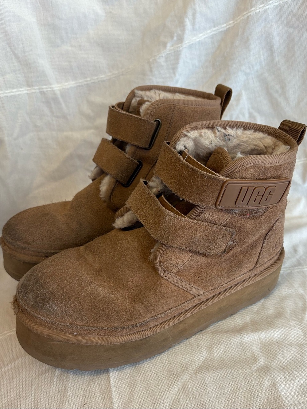 UGG Chestnut Suede Neumel Platform Boots